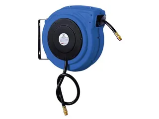 Kunststof Slanghaspel 15m Aansluiting 3/8 Water/Perslucht Pu-Slang - 1