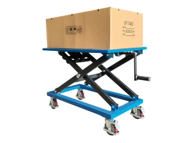 Mobiele heftafel met spindel,draagverm. 350kg,platform LxB 950x600mm