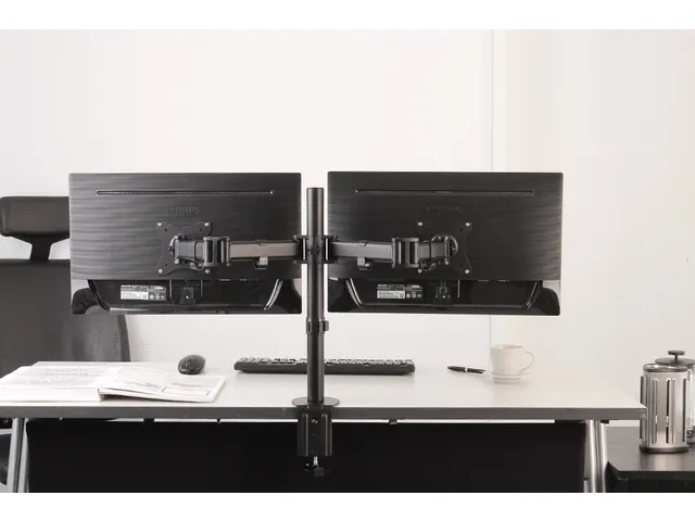 Monitorarm 2 Schermen 27inch Zwart Nm-d135dblack