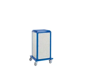 gereedschapswagen,HxBxD 1260x700x700mm,4geperforeerde platen buiten - 2
