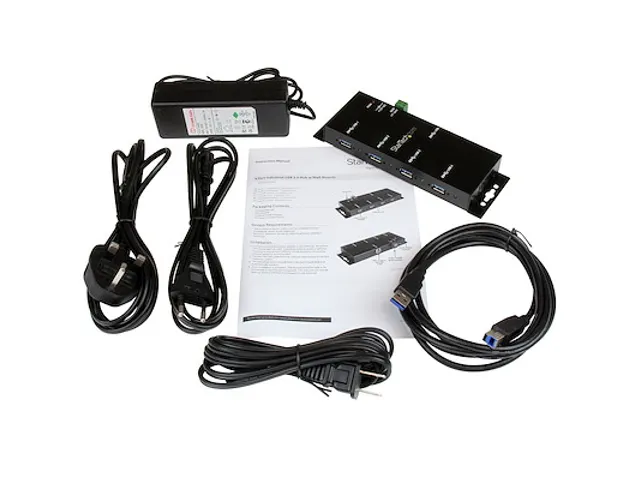 4-Port USB 3.0 Hub (5Gbps) | Metalen industriële USB-A Hub