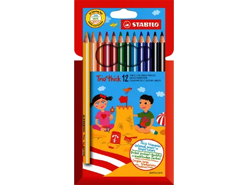 Kleurpotloden Stabilo Trio Dik Lang 12stuks Assorti