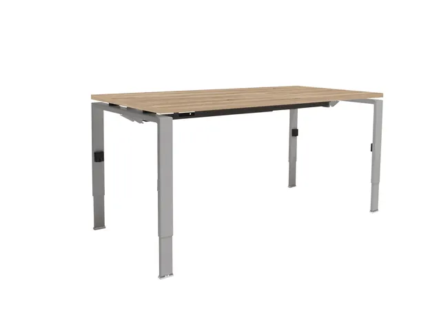 Bureau Linesto N4 hoogte instelbaar 180x80cm honey castello 25mm alu