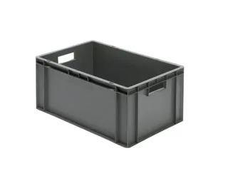 Euronorm-stapelbak 51l 270x600x400mm Wanden/bodem Gesloten Grijs - 1