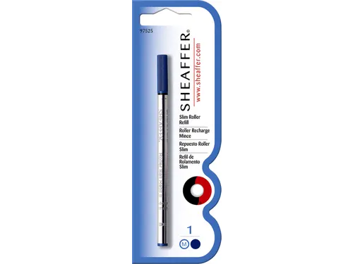 Rollerpenvulling Sheaffer slim medium blauw blister à 1 stuk