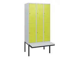 Dubbeldekse dekenkist,HxBxD 1950x900x815mm,3x2vak.,vak B 300mm
