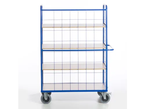 etagewagen,draagverm. 600kg,4etage(s),laadvl. LxB 1200x740mm,houtetage