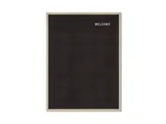 OUTLET Letterbord Zwart 60x80cm met houten lijst Wandmontage