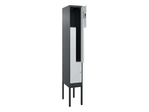 Z-garderobekast,HxBxD 2120x300x500mm,vak B 150/300mm,cil.-slot