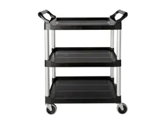 Serveerwagen Rubbermaid met 10cm zwenkwielen zwart