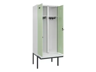 locker met bank,voor scheiding van kleding,HxBxD 2120x800x815mm,2vak - 1