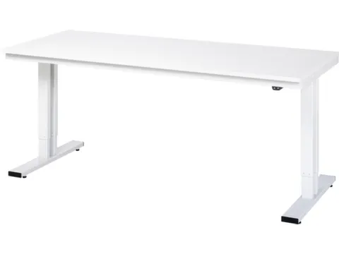 Werkbank elektrisch hoogte verstelbaar 720-1120x2000x800mm wit RAL7035