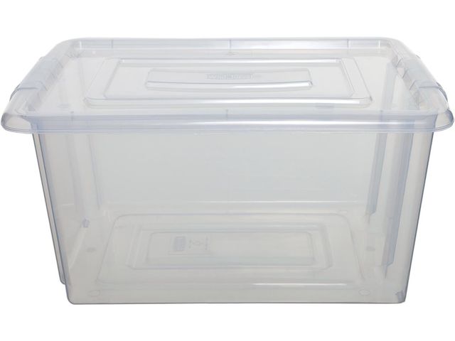 Stack & Store Small opbergdoos 14 liter zonder deksel, transparant | OpbergboxWinkel.be