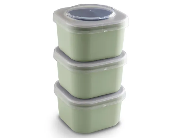 #*Lunch set Groen Sigma home food set 3 stuks9,3 x 9,3 x 16,7 cm