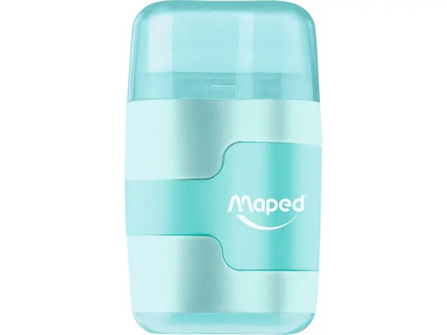 Puntenslijper Maped Connect 2-gaats met gum display à 20 stuks pastel