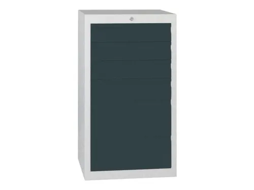 ladekast HxBxD 900x500x500mm 6laden slot RAL7035 front RAL7016