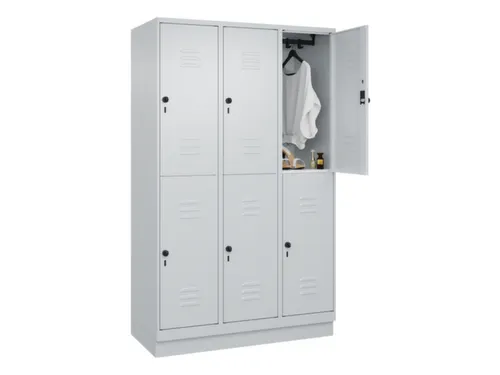 dubbeldekse locker,HxBxD 1950x1200x500mm,3x2vak.,vak B 400mm