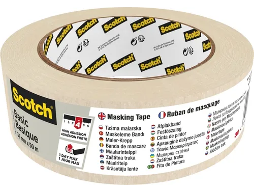 Afplaktape Scotch Basic 36mmx50m beige