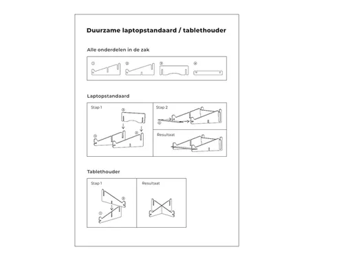 Laptopstandaard Quantore tot 17 inch Vilt Zand gerecyclede PET