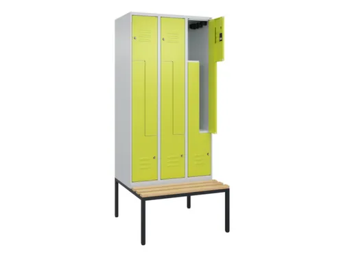 Z-garderobekast,HxBxD 2120x900x815mm,6vak,vak B 300mm,cil.-slot