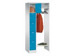 personeelsgarderobe cil.slot 1950x750x500mm 1x5 vakken 300mm RAL5012