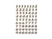 Etiket Herma 4193 8mm Getallen 0-9 Goudfolie Glitter 64 stuks