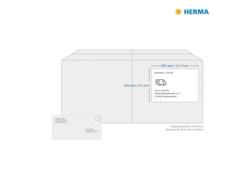 HERMA 4824 Inkjet etiketten A4 210x297mm Wit mat 25 stuks