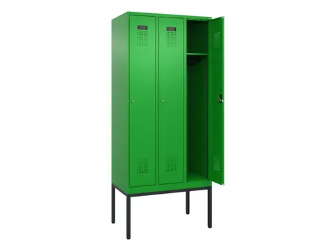 locker,HxBxD 2120x900x500mm,3vak,vak B 300mm,cil.-slot,voetonderstel