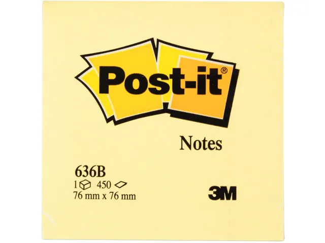 Memoblok 3M Post-it 636 76x76mm kubus geel