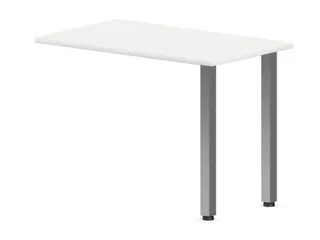 aanbouwtafel,i.h.v.,HxBxD 720-840x1000x600mm,2voeten verchroomd,Bl-wit - 1