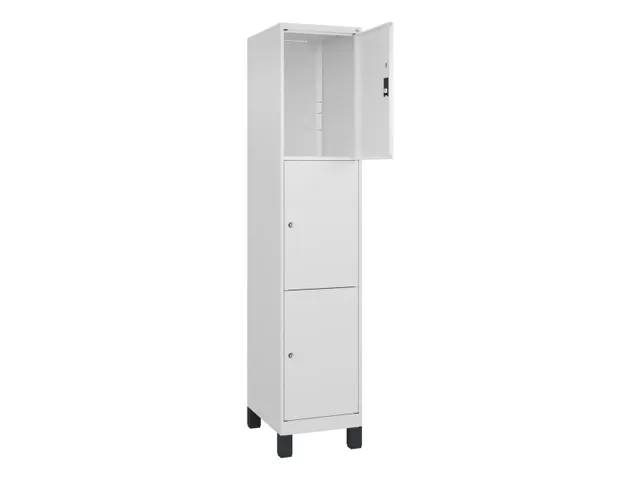 lockerkast,HxBxD 1950x400x500mm,1x3vakken,vak B 400mm,cil.-slot,voeten