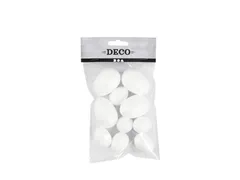 Eieren Creativ Company styropor 6 stuks 25x23mm 6 stuks 35x48mm wit