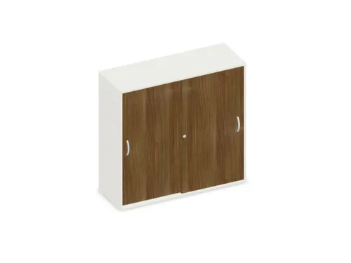 schuifdeurkast,HxBxD 1150x1200x430mm,decor romp wit,decor front noten