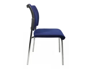 Bezoekersstoel Stof Blauw Zitting 430x480x450mm - 4