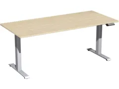 Elektrisch ihv bureau,HxBxD 630-1280x1800x800mm,blad esdoorn