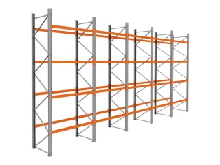 palletstelling,basis+4xaanbouw,HxBxD 4620x9725x1100mm,vakl. 3000kg - 1