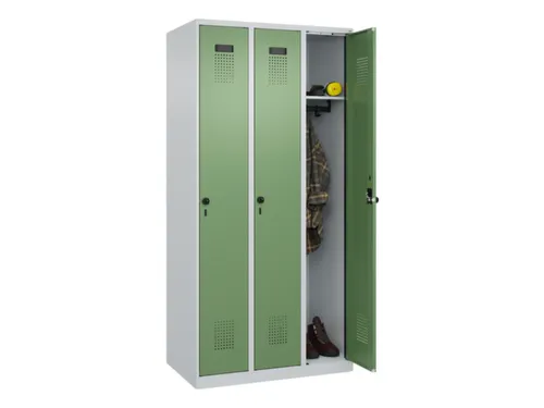 locker,HxBxD 1850x900x500mm,3vak,vak B 300mm,draaigrendel