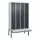 locker met bank,HxBxD 2120x1200x815mm,4vak,vak B 300mm,draaigrendel