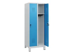 schoollocker,HxBxD 1630x600x500mm,2vak,vak B 300mm,draaigrendel,voeten