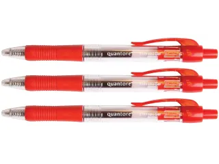 Gelschrijver Quantore Grip met drukknop 0.7mm Rood - 2