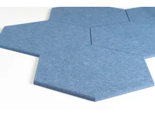 Akoestische PET-vilt Hexagon tegels blauw 30x26cm 22 stuks - 2