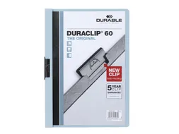 Klemmap Durable Duraclip A4 6mm 60 vellen blauw
