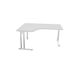 bureau in vrije vorm,HxBxD 740x1600x1200mm,vrije vorm,MP-lichtgrijs