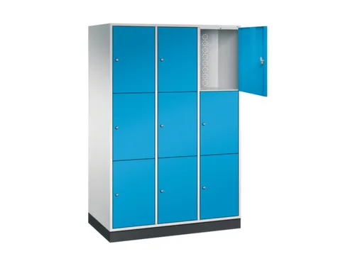 grootvolume-lockersysteem,RAL 7035/RAL 5012,HxBxD 1950x1220x600mm