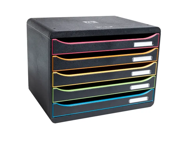 Module de classement Big Box Plus horizon 5 tiroirs Black Office - Noi