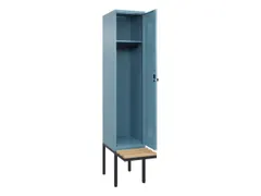 locker met bank,HxBxD 2120x400x815mm,1vak,vak B 400mm,draaigrendel