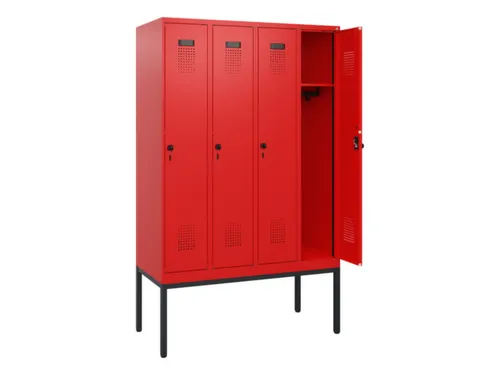 schoollocker,HxBxD 1950x1200x500mm,4vak,vak B 300mm,draaigrendel
