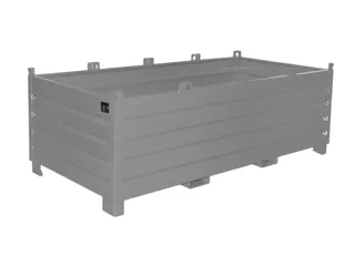 Systeem-Stapelcontainer Grijs 850x2400x1200mm 2250kg Inhoud 2m³ - 1