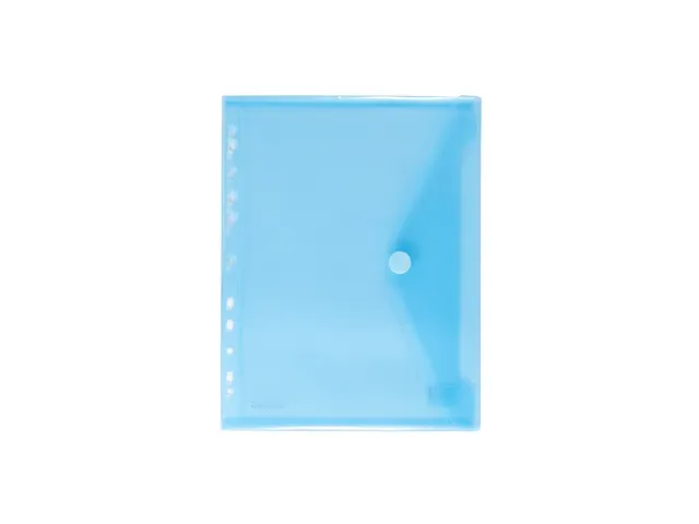 Enveloptas Foldersys A4 PP transp blauw 11-gaats