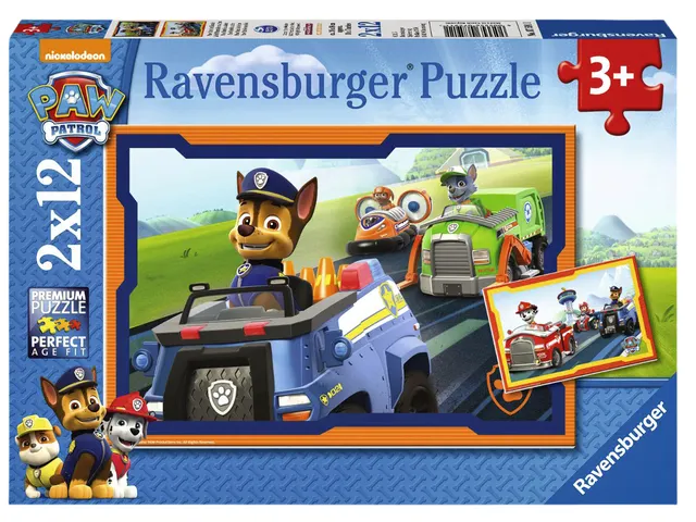 Puzzel Paw Patrol in actie 2x12 stukjes